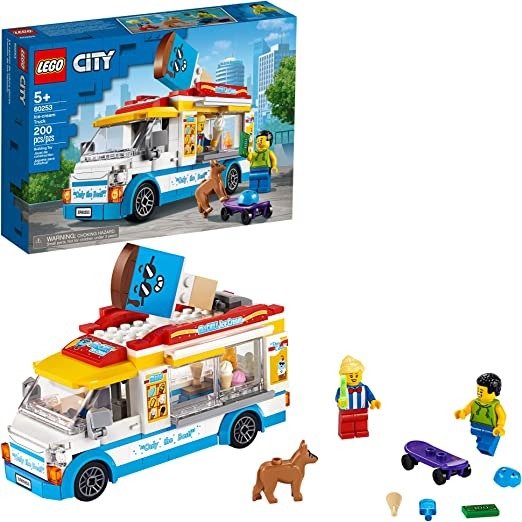 City Ice-Cream Truck 60253, Cool Building Set for Kids, New 2020 (200 Pieces)