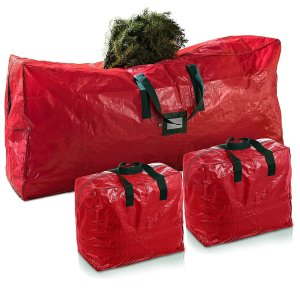 ZOBER 3-Pack Christmas Artificial Tree Storage Bag and Two Garland Bags