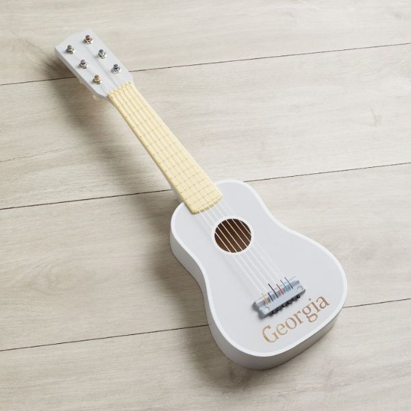Personalized Gray Toy Guitar