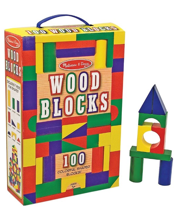 Melissa & Doug 100pc Wooden Block Set
