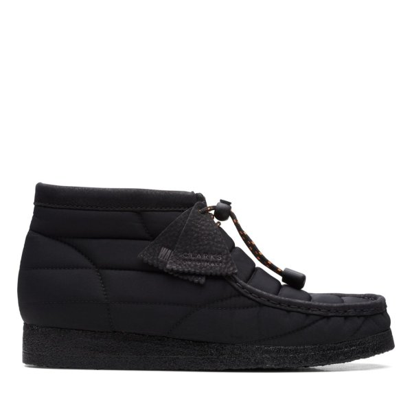 Wallabee Boot Black Quilted