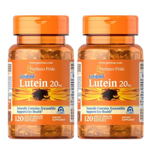 Lutein 20mg Capsule, 240 count (2 pack of 120)