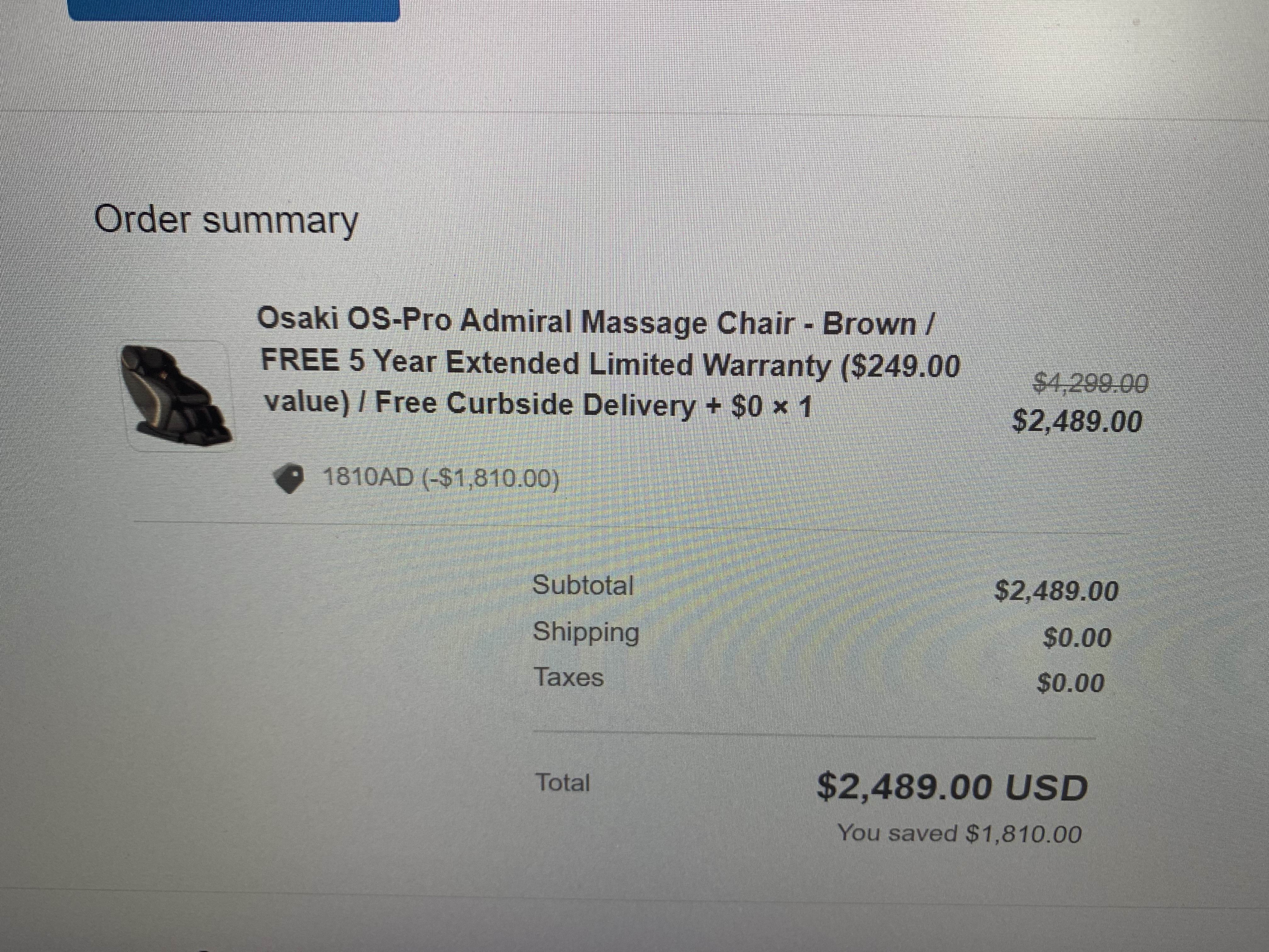 按摩椅 Osaki OS-Pro Admiral Massage Chair