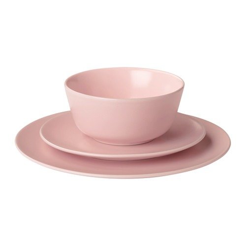 粉色碗碟套装