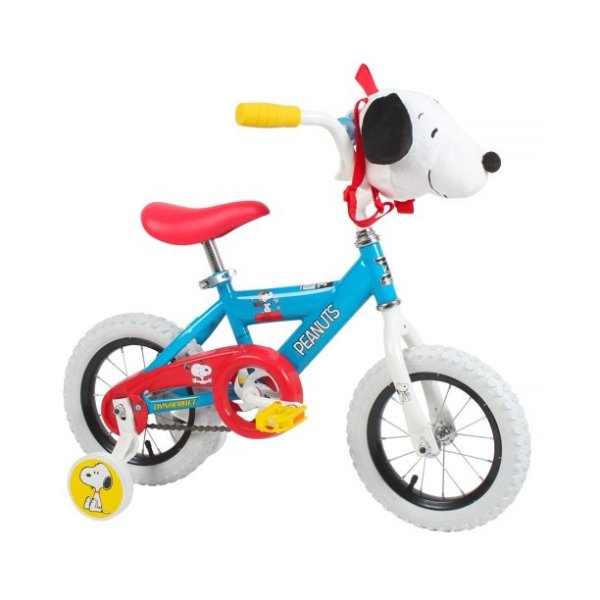 Peanuts 12" Bike with Removable Plush Snoopy bag by Dynacraft!