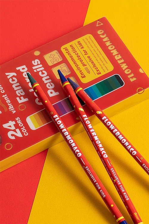 Flower Monaco: （3 Set) High Quality with SUPER SMOOTH Colored-Pencils.