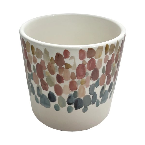 5" White Color Dash Ceramic Pot by Ashland®