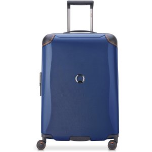 DELSEY Paris Cactus Hardside Luggage with Spinner Wheels, Navy, Checked-Medium 24 Inch