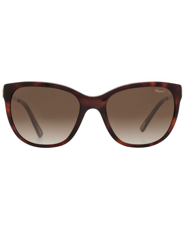 Brown Gradient, Dark Havana & Gold Cat-Eye Sunglasses 95221-0325