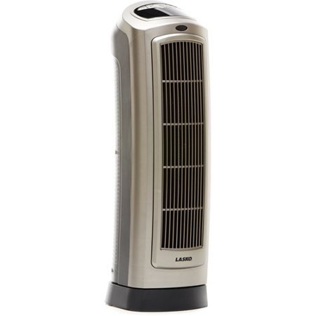 Electric Ceramic Tower Space Heater with Remote Control, 1500 W, Gold