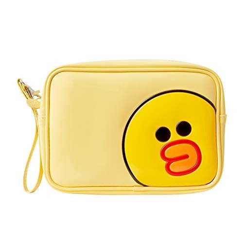 Enamel Cosmetic Bag - SALLY Character Travel Pouch Organizer for Toiletry and Makeup, Yellow