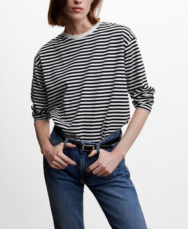 Women's Striped Cotton T-shirt