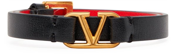 Logo Double Leather Bracelet