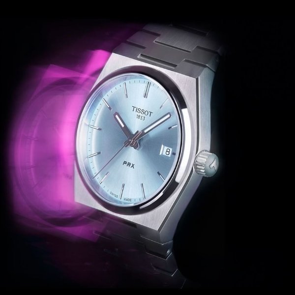 UnisexPRX 35mm 316L Stainless Steel case Quartz Watch, Grey, Stainless Steel, 11 (T1372101135100)