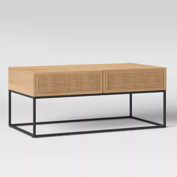 Belmar Woven Drawer Coffee Table Natural - Threshold™