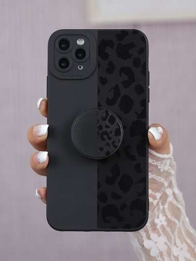 Leopard Phone Case With Stand-Out Phone Grip