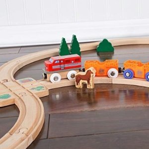Orbrium Toys 木质玩具小火车玩具组-12个