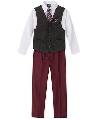 Toddler Boys 5-Pc. Herringbone Donegal Vest Set