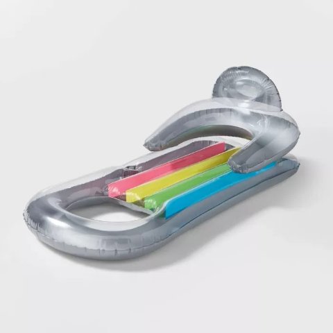 Relaxing Lounger Silver Metallic 