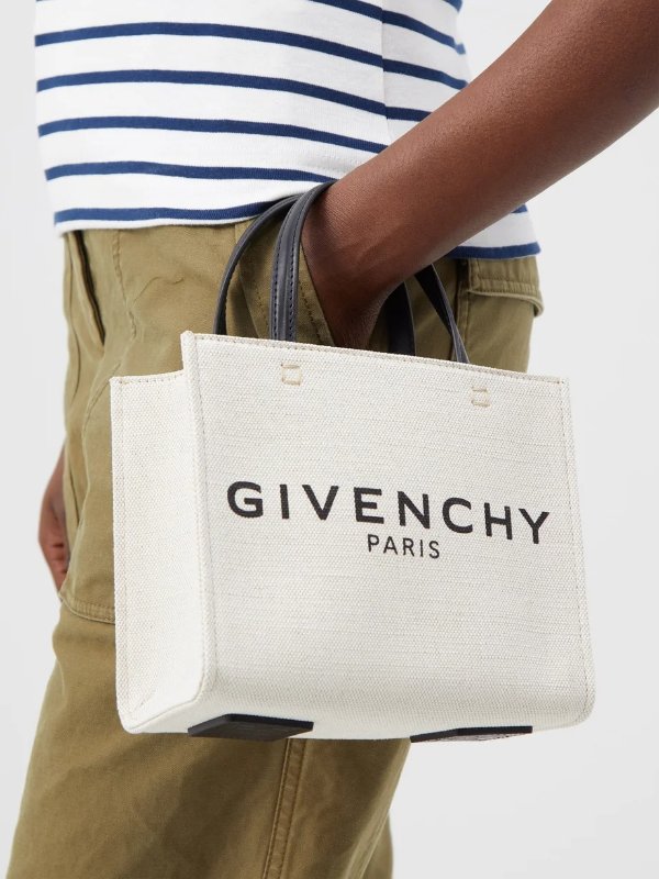 G-Tote mini logo-print canvas tote bag | Givenchy