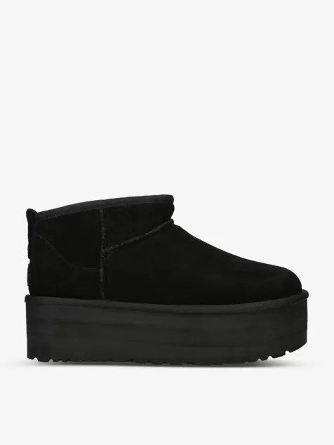 Classic Ultra Mini Platform suede and shearling boots