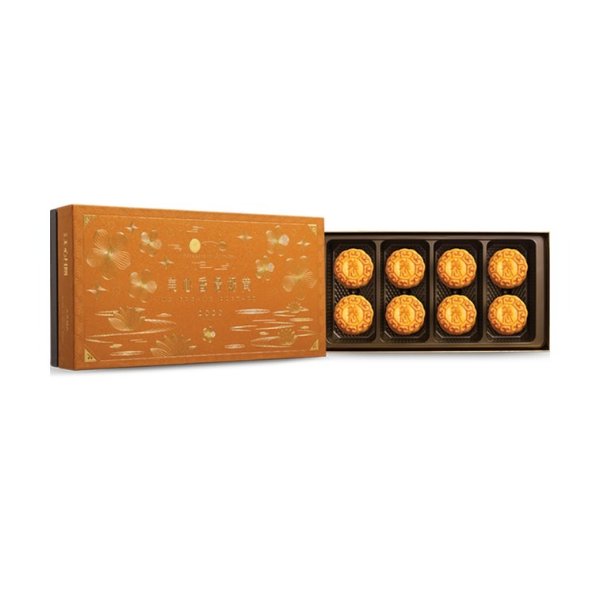【Pre-order Now and Ship in Late August】Creamy Custard Mooncake 8pc 360g
