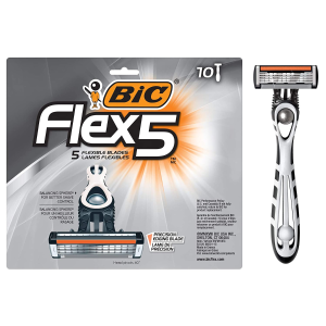 BIC Flex 5 Men's 5-Blade Disposable Razor, 10 Count