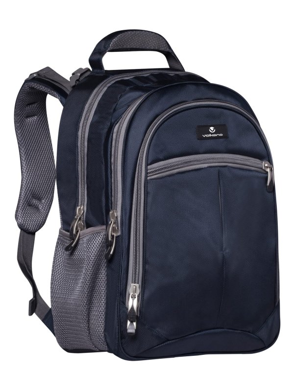 Orthopaedic Backpack With 15.6" Laptop Compartment, Navy/Gray Item # 5896384
