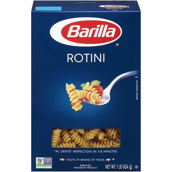 Pasta, Rotini, 16 Ounce (Pack of 12)