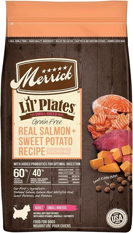 Lil’ Plates Premium Grain Free Dry Dog Food for Small Dogs, Real Salmon and Sweet Potato Kibble - 12.0 lb. Bag