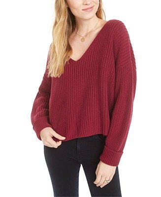 Millie Mozart Cotton V-Neck Sweater