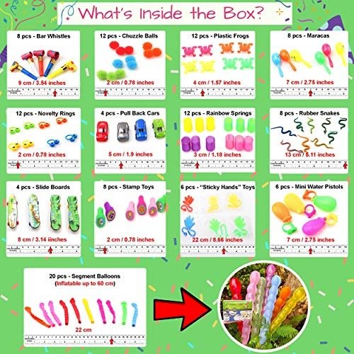 Party Favor Toy Assortment In Big 120 Pack, Party Favors For Kids, Birthday Party, Carnival Prizes, Prizes For Kids, Pinata Filler, Treasure Box Prize, Goodie Bag Fillers, Easter Egg Fillers