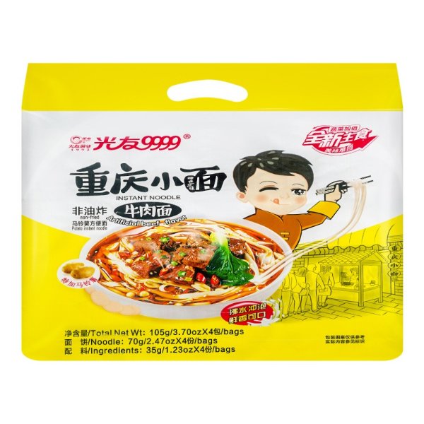 GUANGYOU Spicy Hot Noodles Artificial Beef Flavor 420g