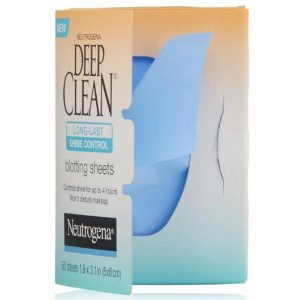 Neutrogena Deep Clean Shine Control Blotting Sheets, 50 Count (Pack of 6)