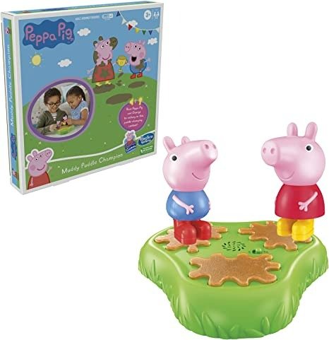 Gaming Peppa Pig Muddy Puddle Champion Board Game for Kids Ages 3 and Up, Preschool Game for 1-2 Players