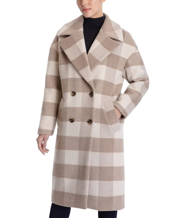 Women's Oversized Plaid Walker Coat