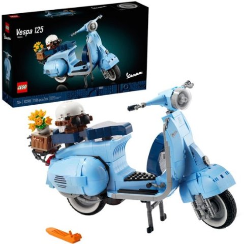 LEGO高颜值 Vespa 125 踏板摩托车 10298