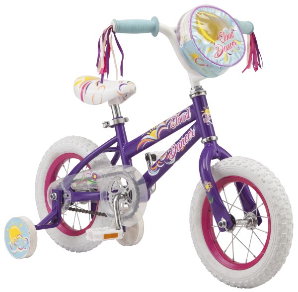 Pacific Cycle, Cloud Dancer, 12 inch girls Bike, Purple, Ages 2 to 4