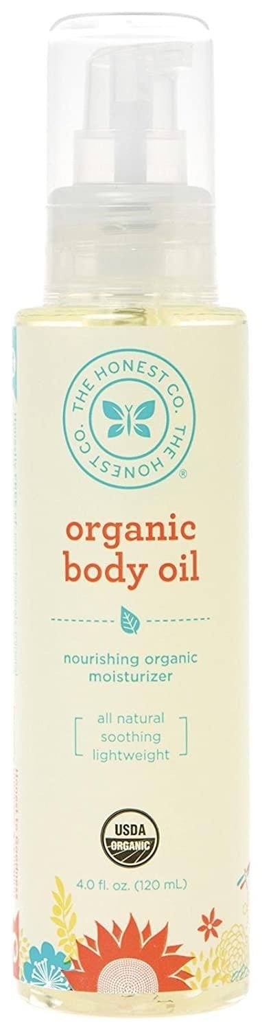 The Honest Company Organic Body Oil | Certified Organic | All-Natural | Plant-Based | Hypoallergenic | Lightweight | Biodegradable | Jojoba Oil, Tamanu, Olive, Avocado & Sunflower Oil | 4 Fluid Ounces