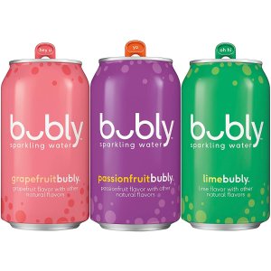 Bubly 西番莲+葡萄柚+青柠口味气泡水 12oz 18罐 无糖0热量
