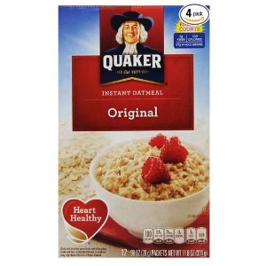 Quaker Instant Oatmeal Original, 12-Count, 11.8 ounces Boxes (Pack of 4)