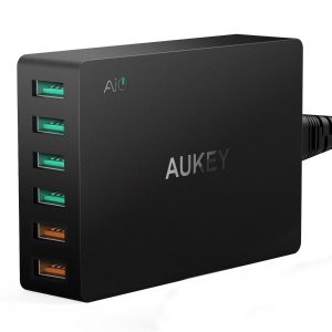 Aukey 6USB口 54W充电器 支持QC 3.0快速充电