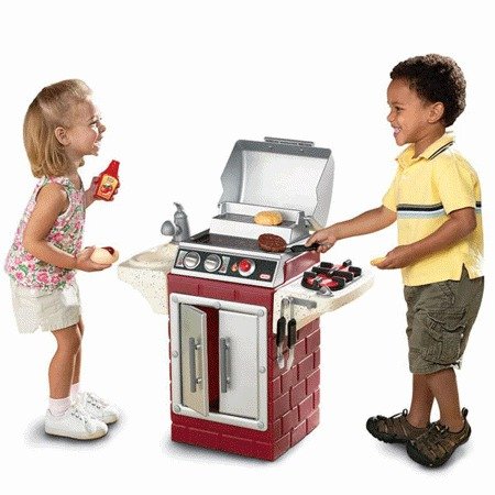 Play Pretend Kids Backyard Barbecue Get Out 'n' Grill BBQ Toy Set