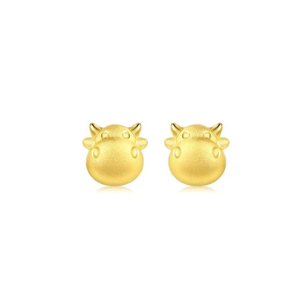 PetChat 999.9 Gold Ox Earrings | Chow Sang Sang Jewellery eShop