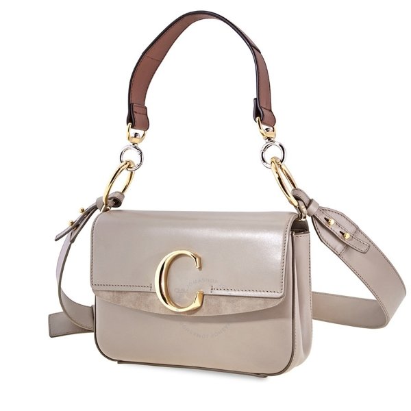 Small C Double Carry Bag- Motty Grey