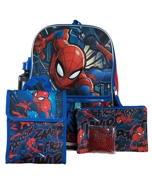 Spiderman Backpack, 5 Piece Set