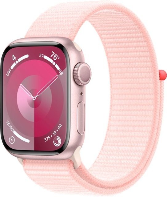 Watch Series 9 (GPS) 41mm Pink Aluminum Case with Light Pink Sport Loop - Pink