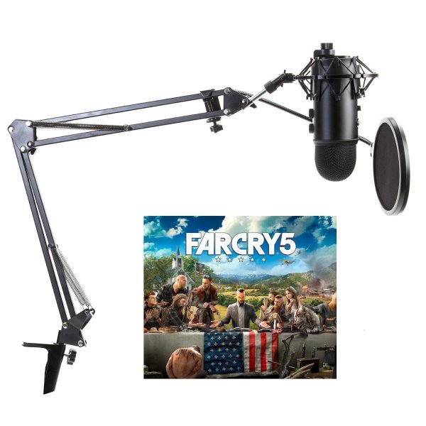 Yeti Microphone Far Cry 5 Bundle w/ Studio Stand,Shock Mount and Pop Filter