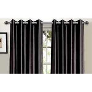 One Pair of Bella Luna Heavyweight Blackout Panel Curtains with Grommets