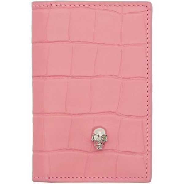Alexander McQueen - Pink Mini Skull Envelope Card Holder